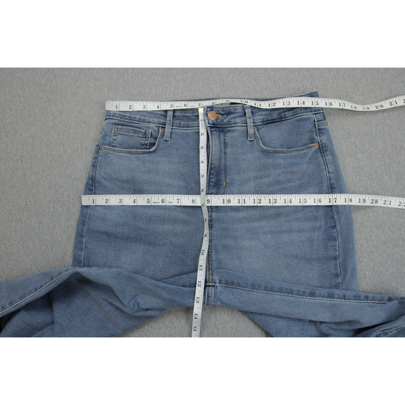 Levis Denizen Jeans Womens 10 (W30) Blue Stretch High Rise Crop Flare Light Wash - Picture 7 of 8